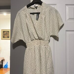 Express Polka Dot V-Neck Blouse